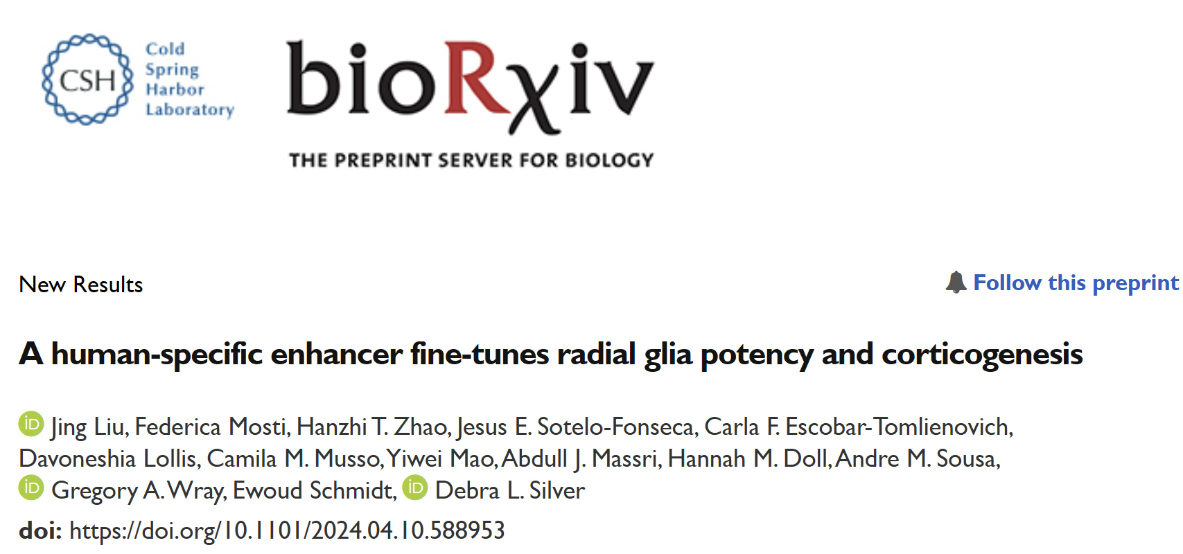 New preprint with Silver lab with mesoscale circuit analysis from Schmidt lab